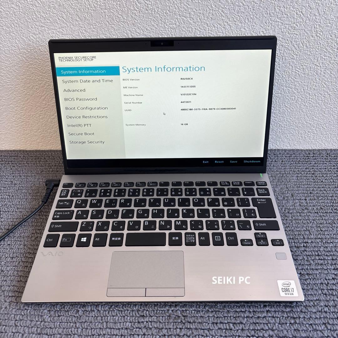 Sony VAIO VJS122C11N i7-10710U メモリ16GB