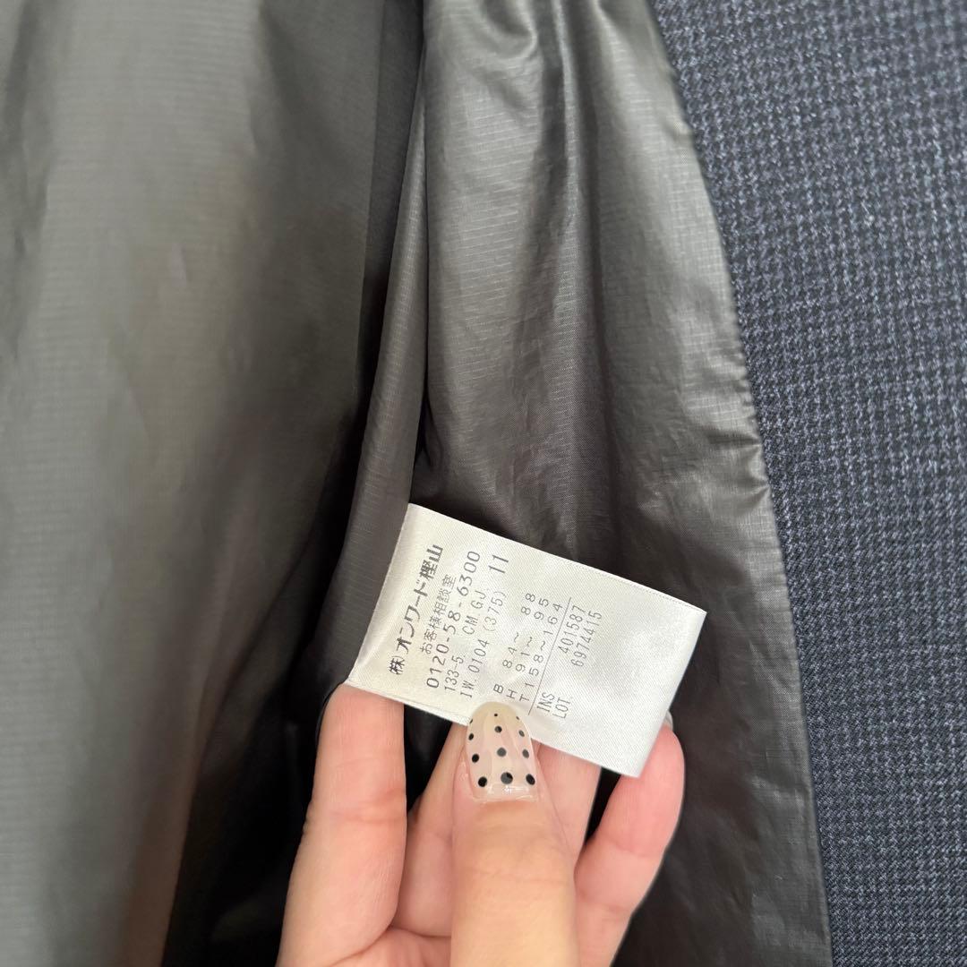 美品 J.PRESS 千鳥 グレンチェック ロング ダウン コート 11