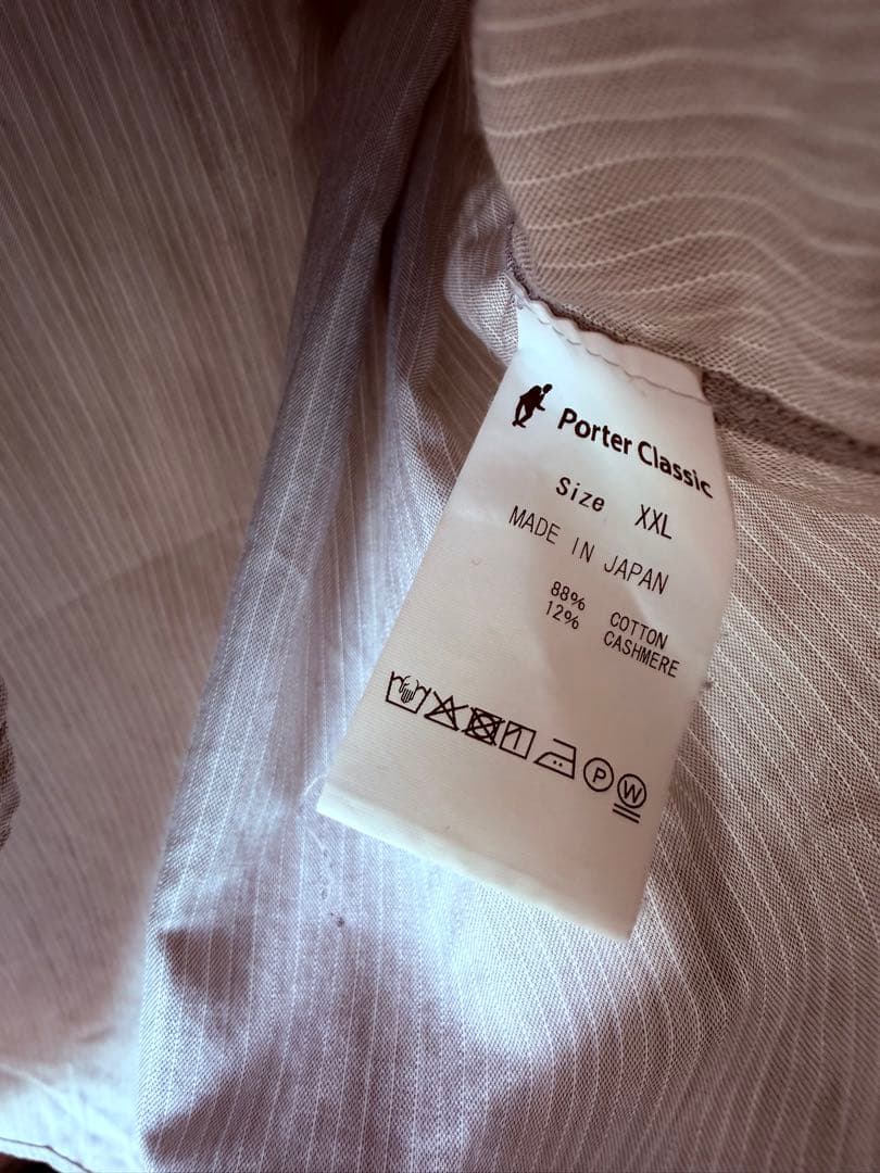 Porter Classic カシミヤロールアップシャツ XXL