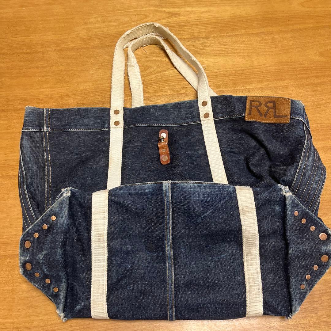 RRL デニムトートバッグ ダークブルー