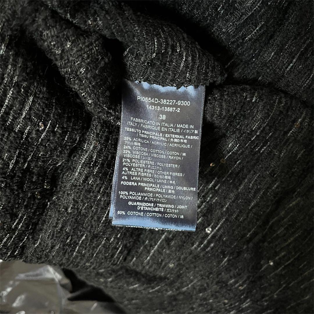 ●ヘルノHERNOハイネックスパンコール ダウンジャケットサイズ38黒7号〜9号