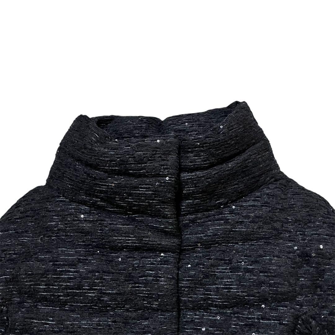 ●ヘルノHERNOハイネックスパンコール ダウンジャケットサイズ38黒7号〜9号