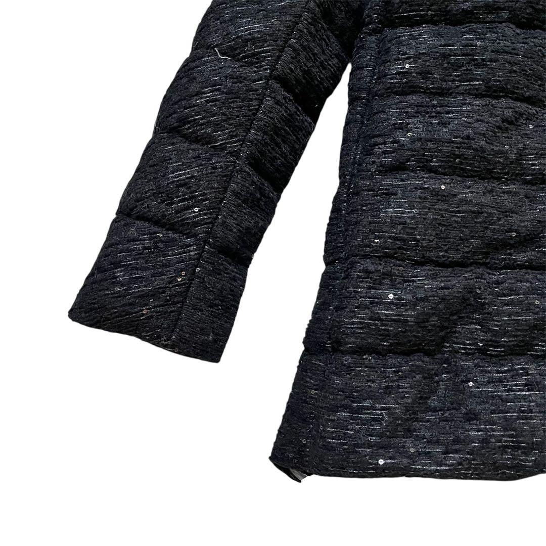 ●ヘルノHERNOハイネックスパンコール ダウンジャケットサイズ38黒7号〜9号