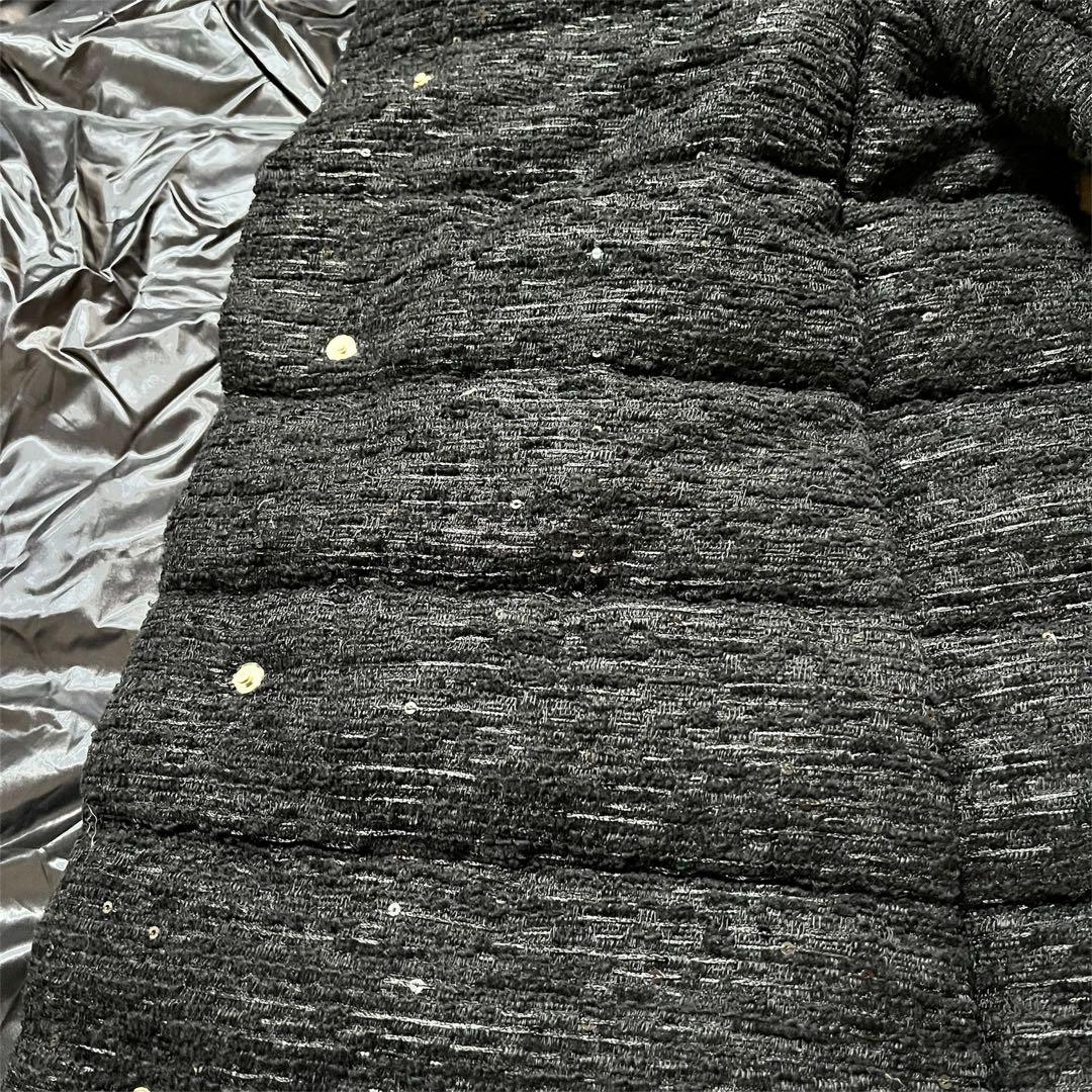 ●ヘルノHERNOハイネックスパンコール ダウンジャケットサイズ38黒7号〜9号