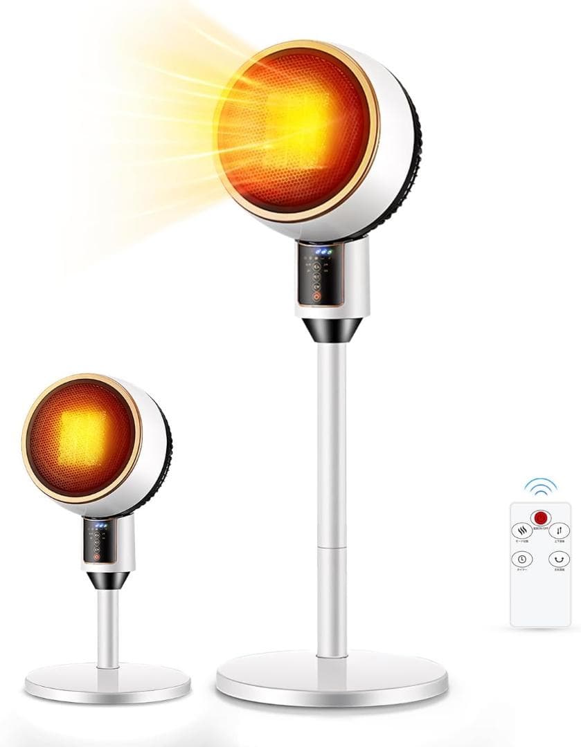 セラミックヒーター　3D首振り サーキュレーター式電気ファンヒーター　暖房器具