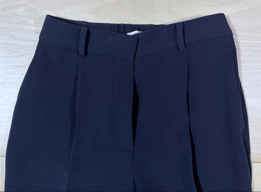 極美品✨ PLST トリアセブランド ノーカラー セットアップ 紺 S 2023