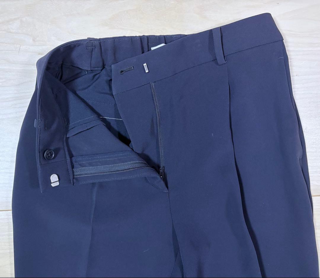 極美品✨ PLST トリアセブランド ノーカラー セットアップ 紺 S 2023