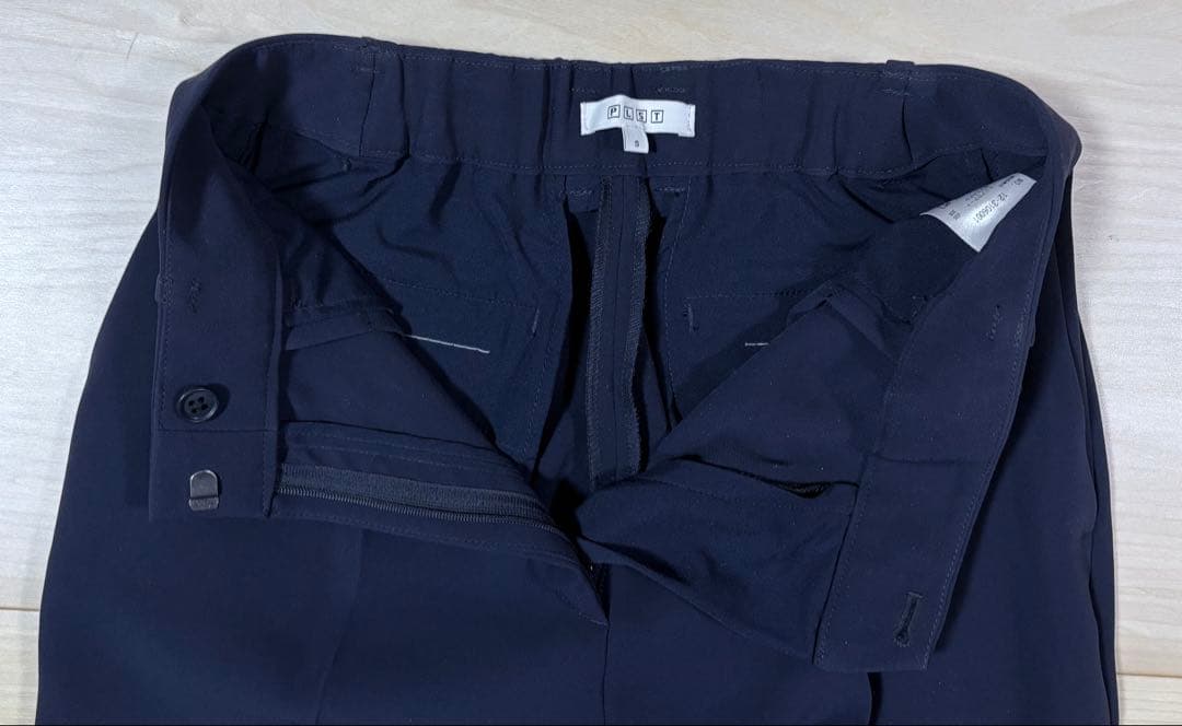 極美品✨ PLST トリアセブランド ノーカラー セットアップ 紺 S 2023