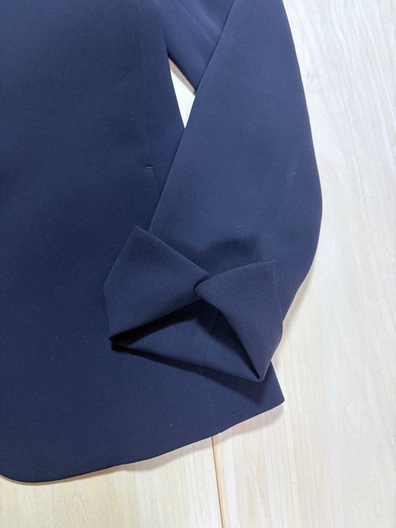 極美品✨ PLST トリアセブランド ノーカラー セットアップ 紺 S 2023