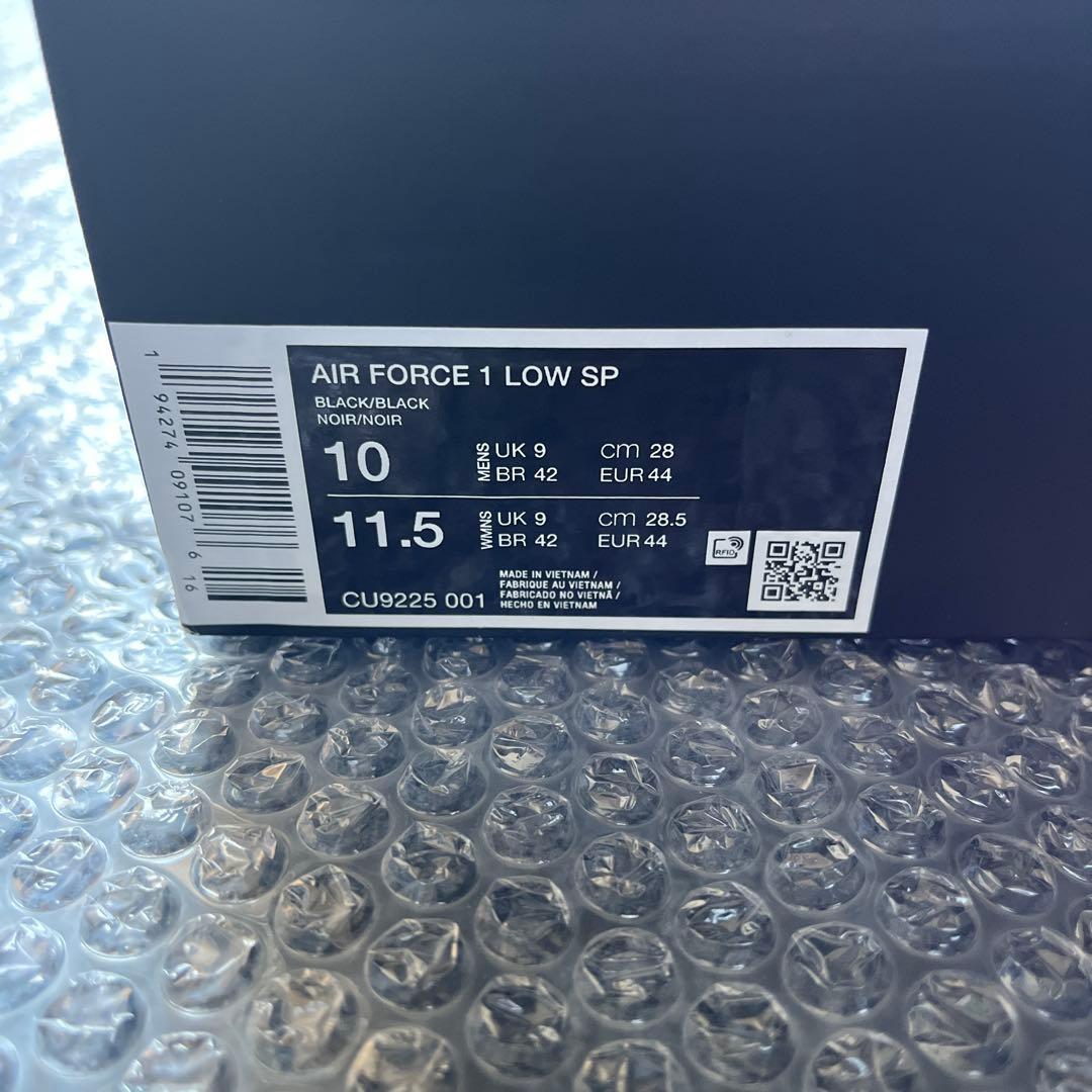 靴 NIKE AIR FORCE 1 LOW SUPREME BLACK US10