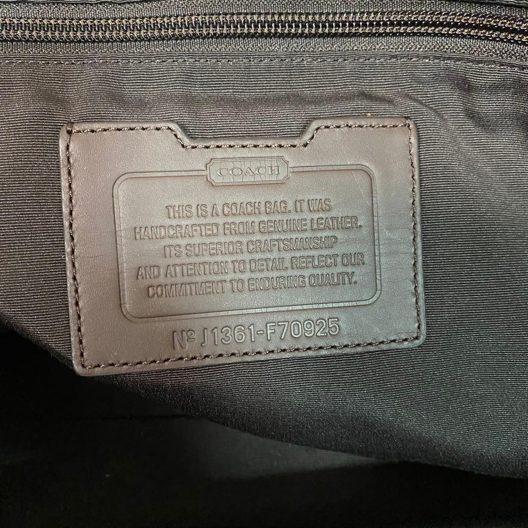 美品　COACH　2WAYトートバッグ　本革　オレンジ　ブラウン　タグ付未使用品