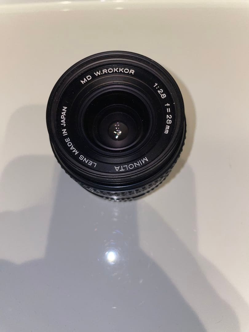 美品！ミノルタ　ロッコール28mm f2.8 レンズ　MDマウントオールドレンズ