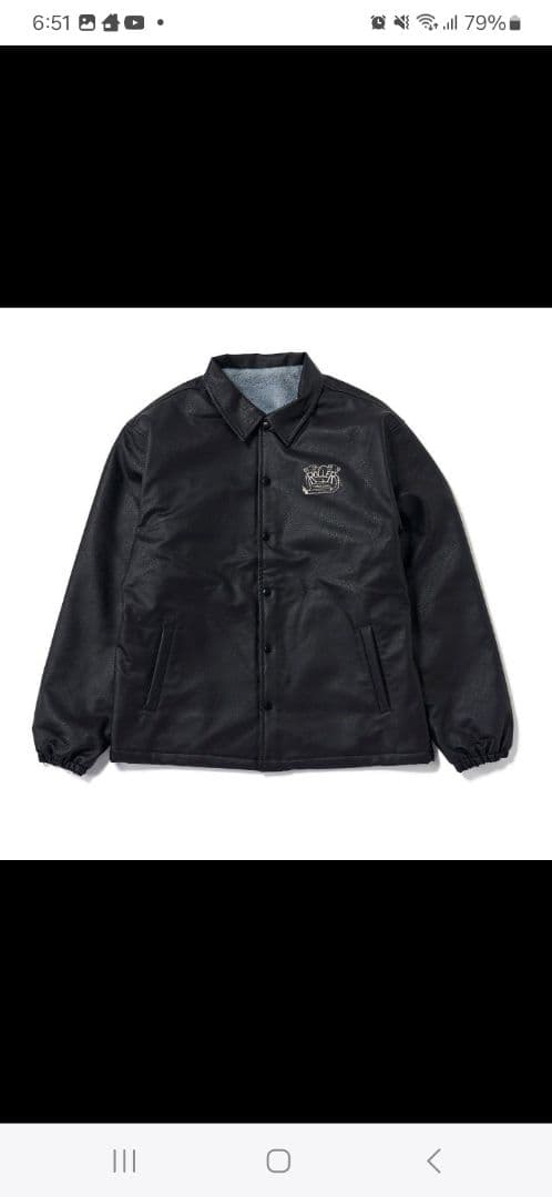 ROLLER FAKE LEATHER COACH JACKET　木村拓哉