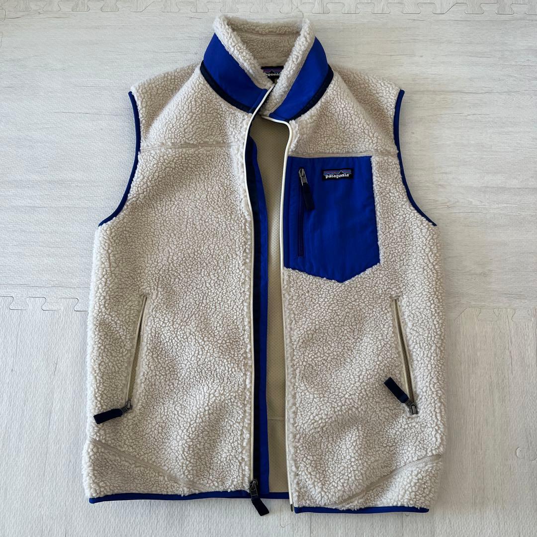 patagonia レトロＸ　ベスト Mサイズ クリーム/ブルー