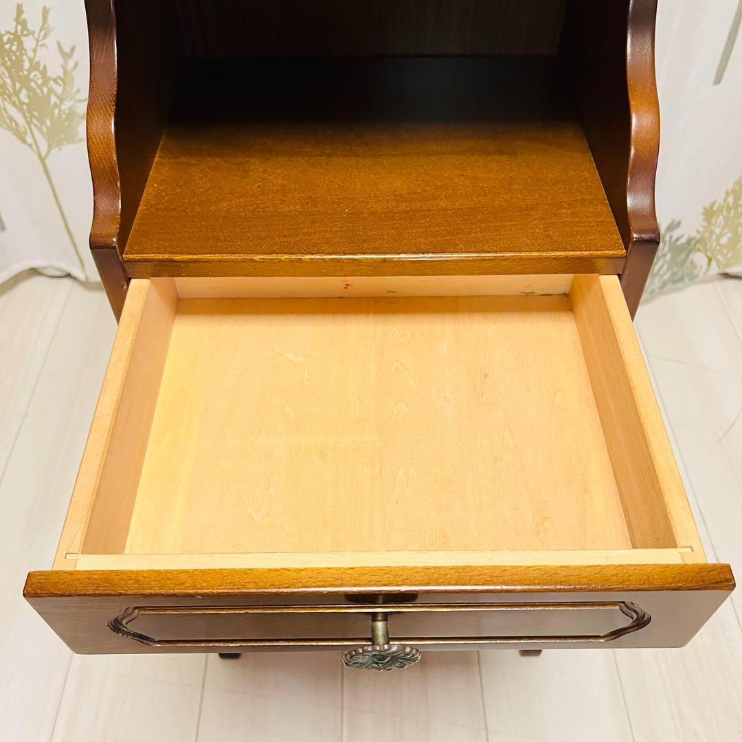 ☆美品！☆カリモク karimoku コロニアル　電話台 レトロ アンティーク調