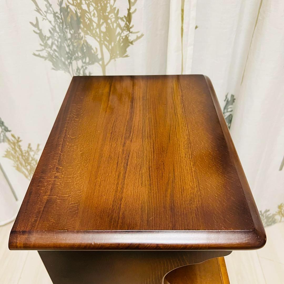 ☆美品！☆カリモク karimoku コロニアル　電話台 レトロ アンティーク調