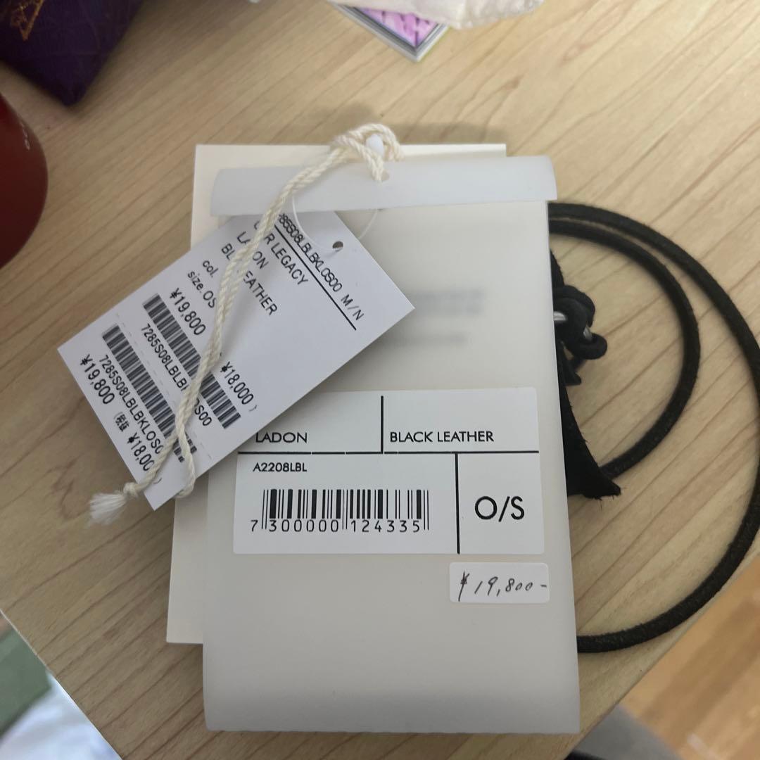 アクセサリー OUR LEGACY LADON BLACK LEATHER