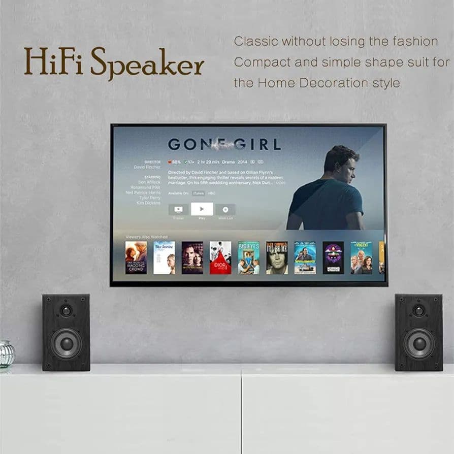 LONPOO LP-42 ブックシェルフ スピーカー 2台1組 木製 ブラック