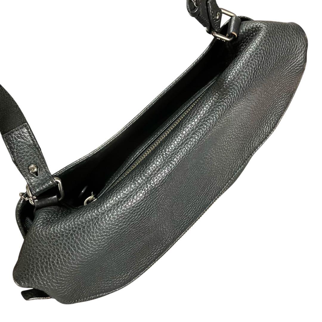 COACH コーチ クロスボディ ショルダーバッグ ブラック 黒 レザー