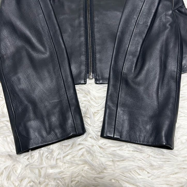 特価 ANAYI アナイ ラムレザー ライダースジャケット シングル 黒～紺