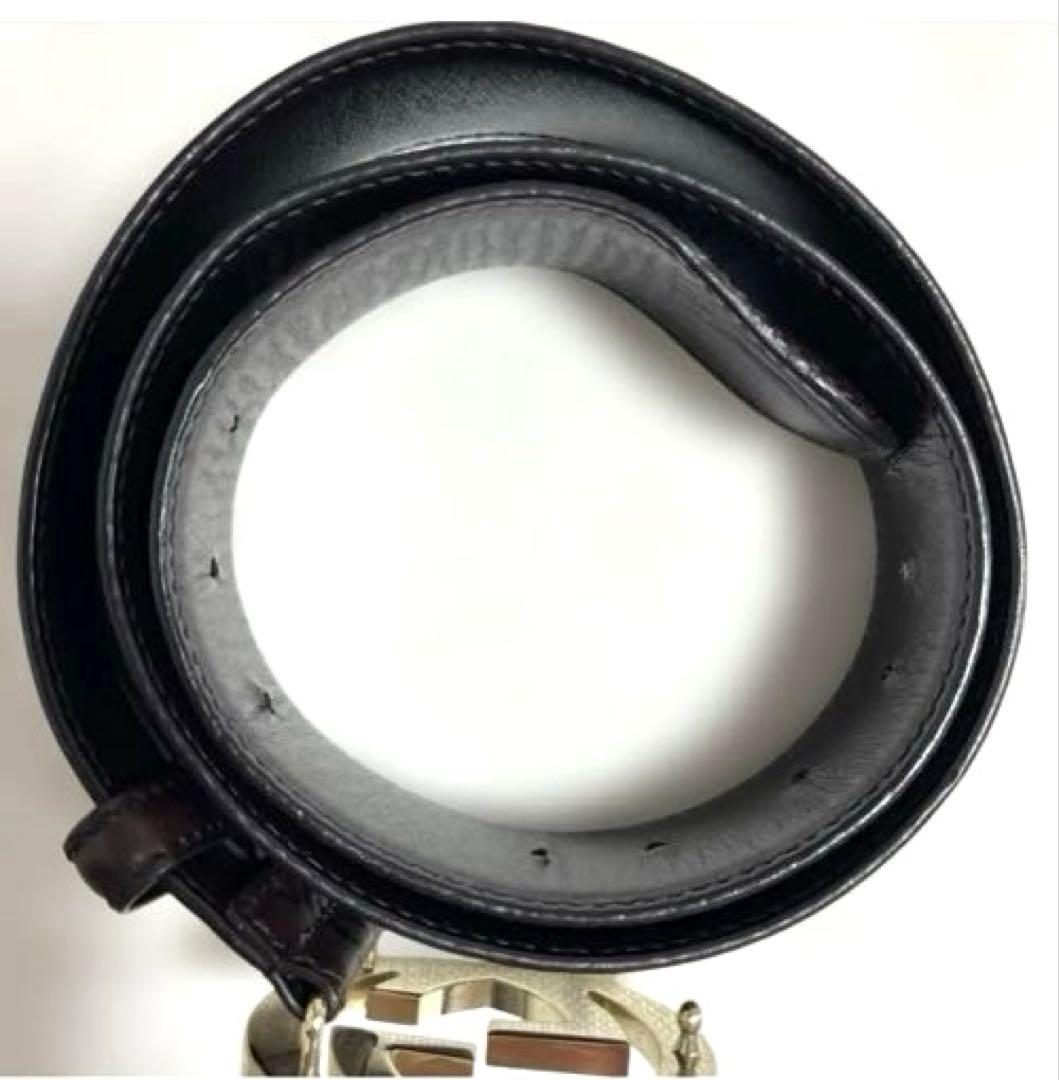 Gucci ブラウンレザーベルト ロゴバックル