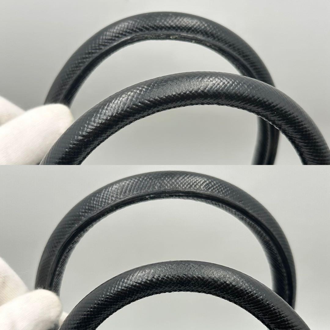 美品✨ PRADA 大容量 ボストン トートバッグ サフィアーノレザー ビジネス