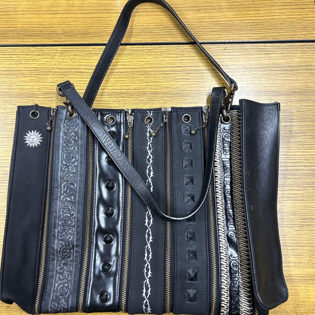 ジャンポールゴルチェ　ジップトート　ショルダーバッグ　ドラゴン