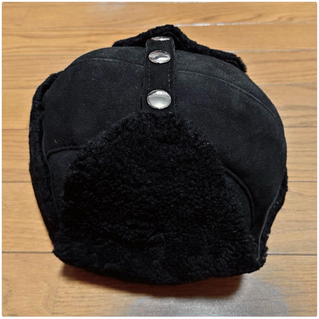 【本日最終超特価】 CYBERDYNE ラムスキンムートンアビエーターキャップ