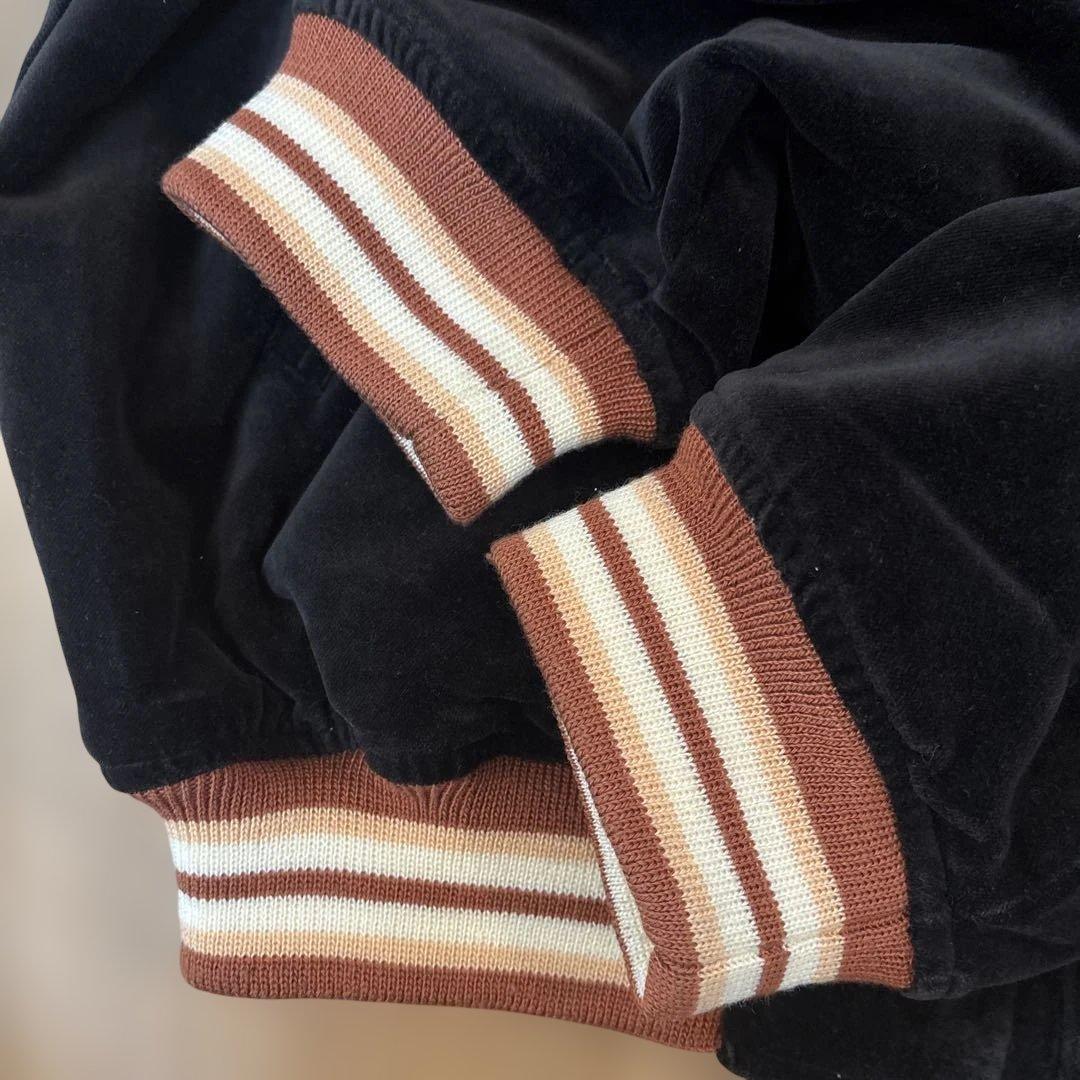 ピークドイエロー　リバーシブルスカジャン　ボーカル刺繍　別珍