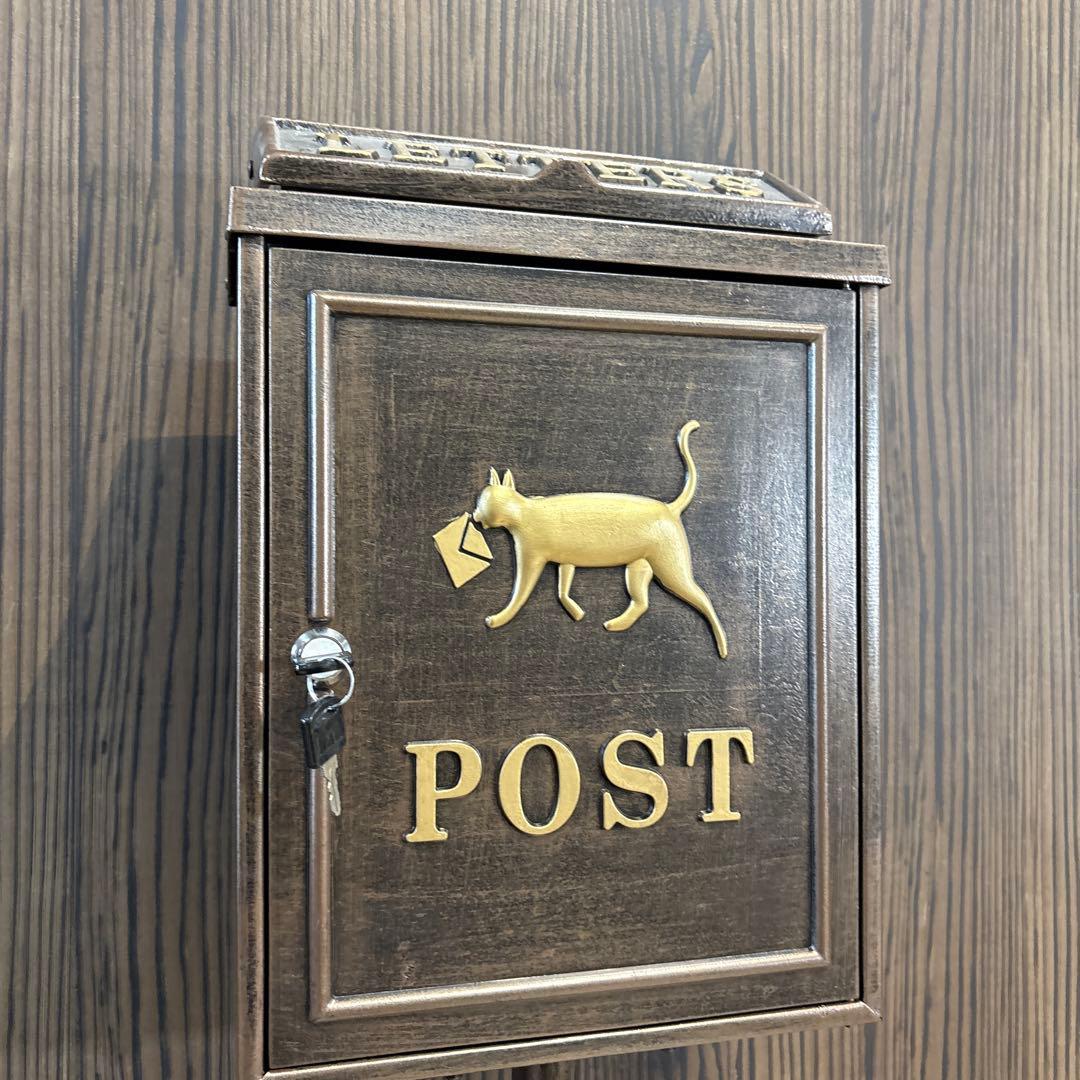 サンニード ポスト スタンド 郵便受け 配達ネコ