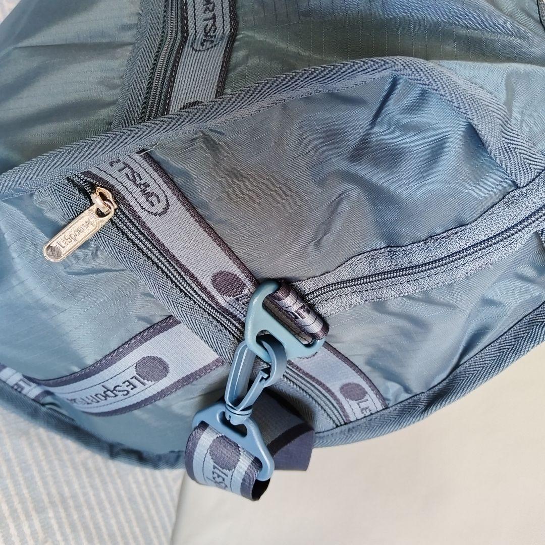 新品 レスポートサック ダークグリーン 無地 ボストンバッグ ポーチ付き