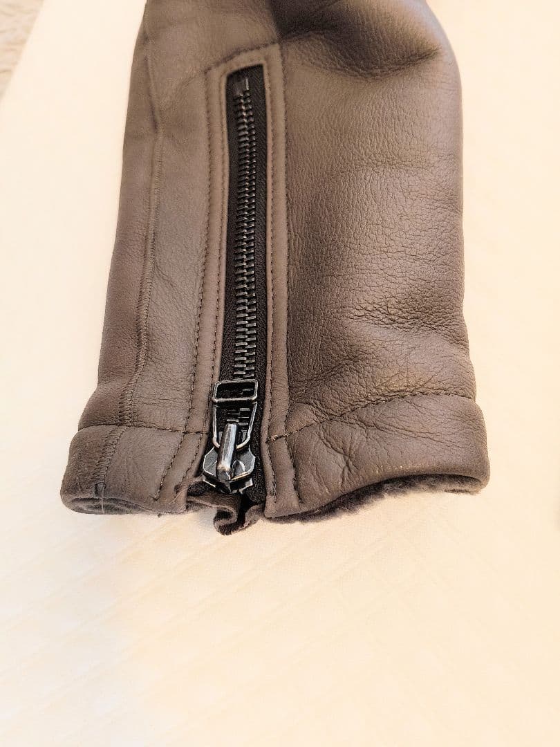 EPOCA Uomo ブラウンレザーシングルライダース