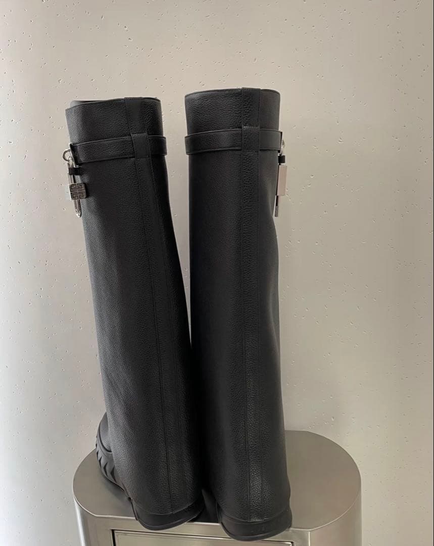 シャークロック ロング ブーツ 黒