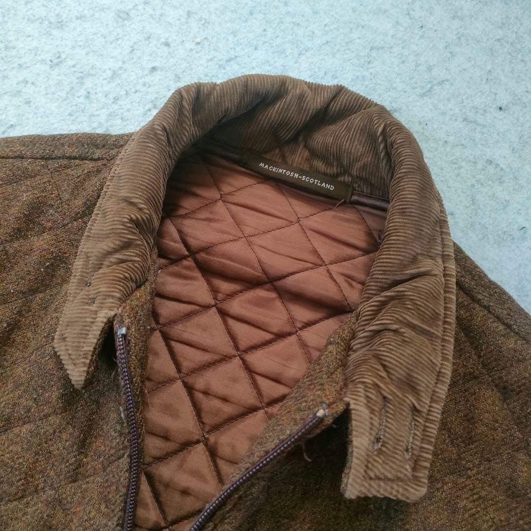 MACKINTOSH ツイード スイングトップ キルティング ブラウン