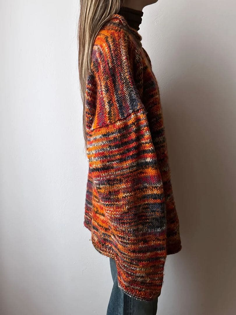 ビンテージニット ローゲージ ミックスカラー 80s 90s エクアドル ニット