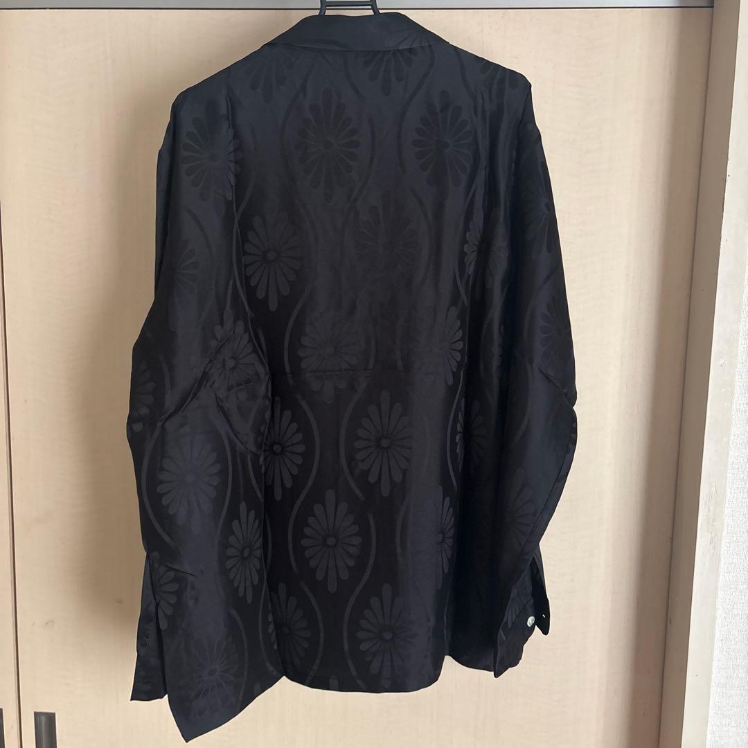 NI POALOHA 地紋立涌に菊 ロングスリーブシャツ サイズ2