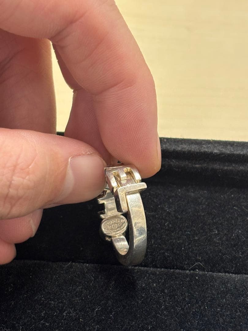 CHANEL (シャネル) CHANEL ロゴ リング シルバー 01P マメ有