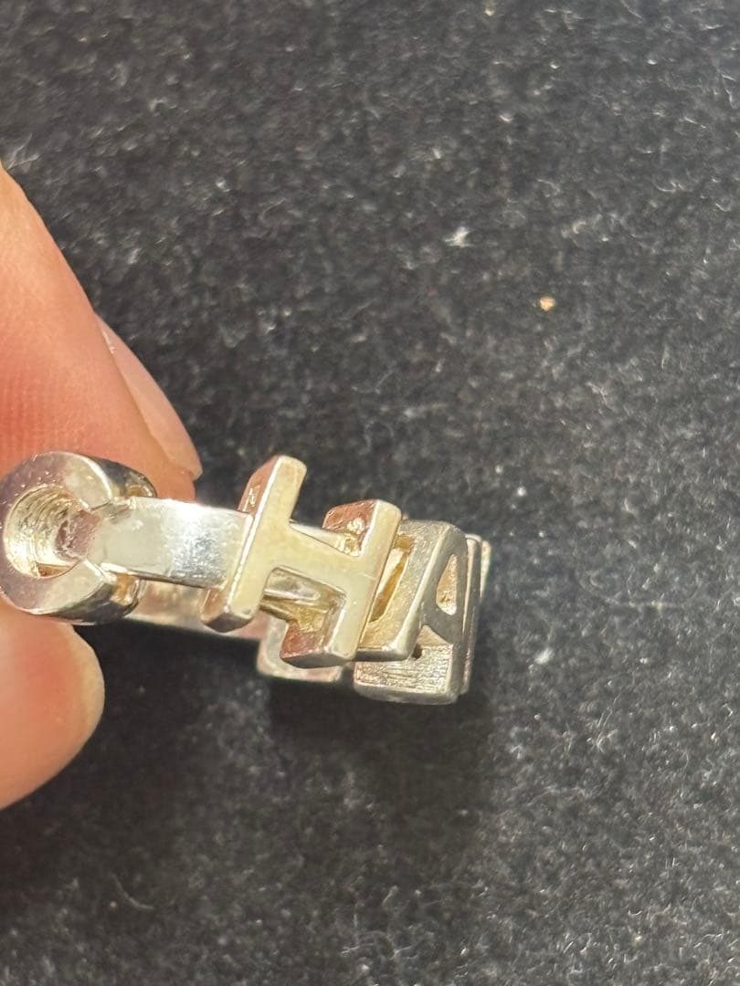 CHANEL (シャネル) CHANEL ロゴ リング シルバー 01P マメ有