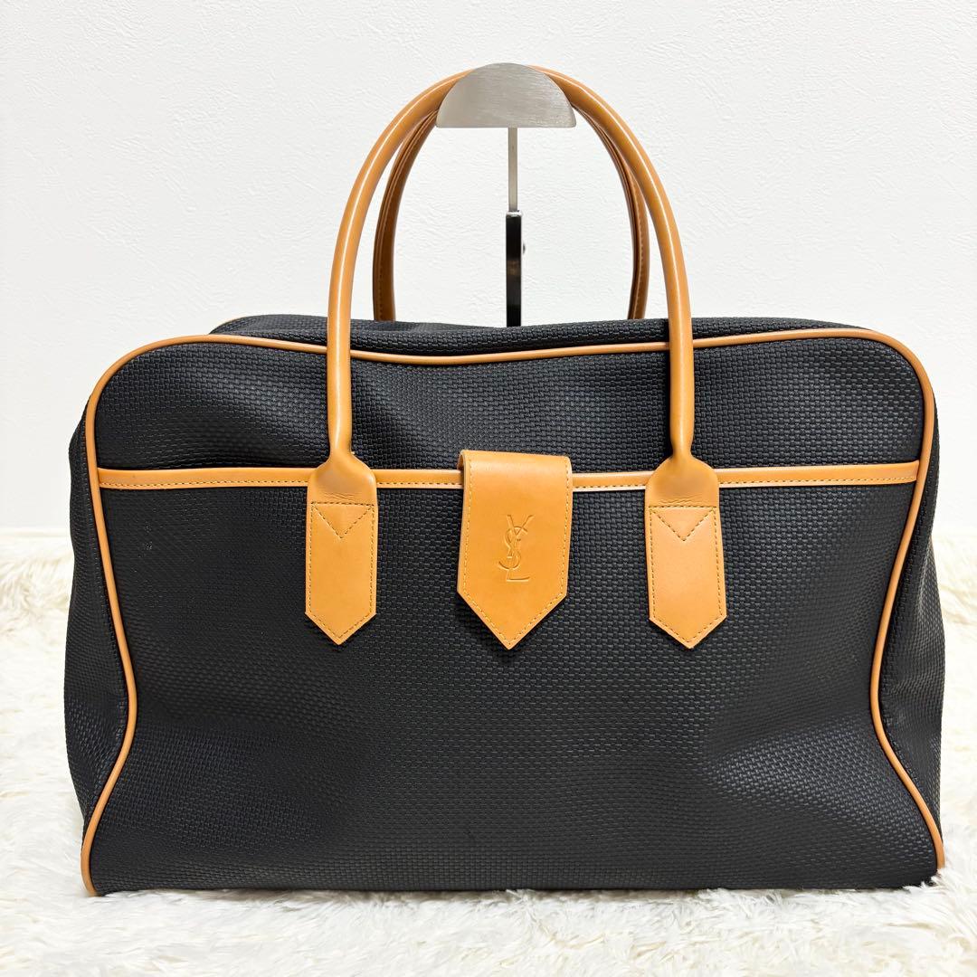 Yves Saint Laurent ボストンバッグ 旅行バッグ 黒 男女兼用