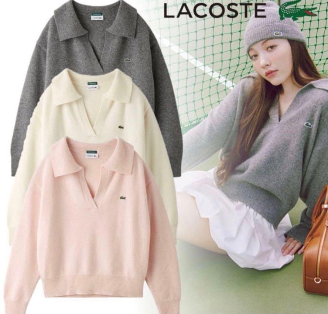 SNIDEL LACOSTE スキッパーニットプルオーバー