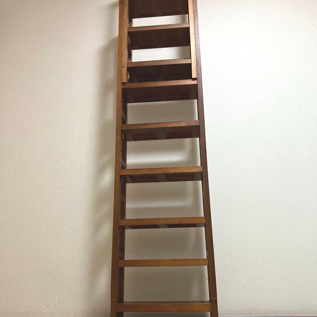 ベルメゾン　突っ張り木製シェルフ　本棚