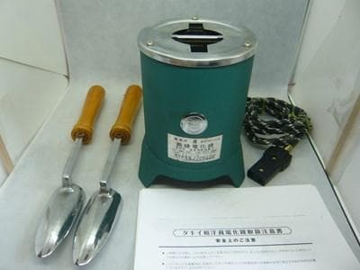 美品　ハタミシン 和裁電化鏝　和裁こて 和裁コテ　鏝２本付　③