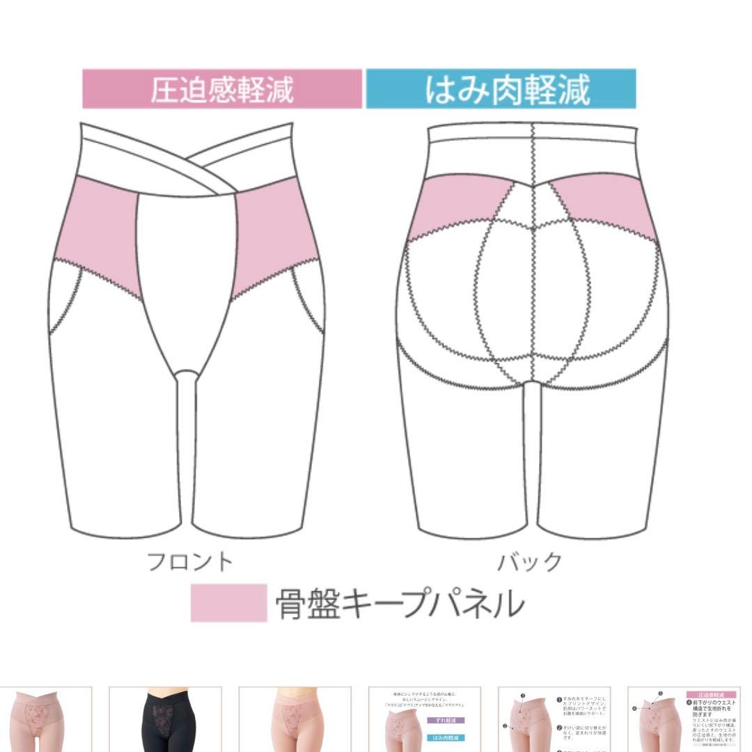 シャルレガードル70 （黒/ピンク） 2点セット