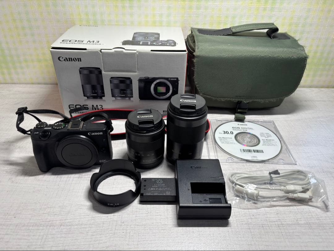 Canon EOS M3 ダブルズームキット 入学式　運動会　レンズ2本セット