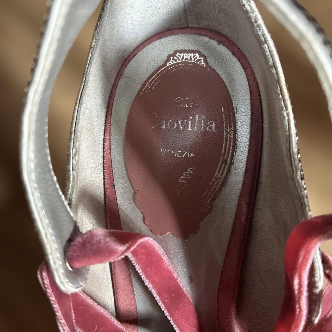 RENE CAOVILLAキラキラストーンパンプス