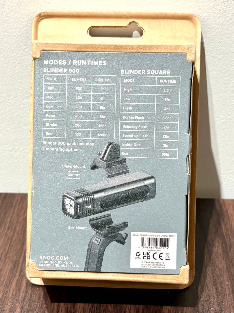 【新版未使用】Knog Blinder & Square 900ルーメンセット