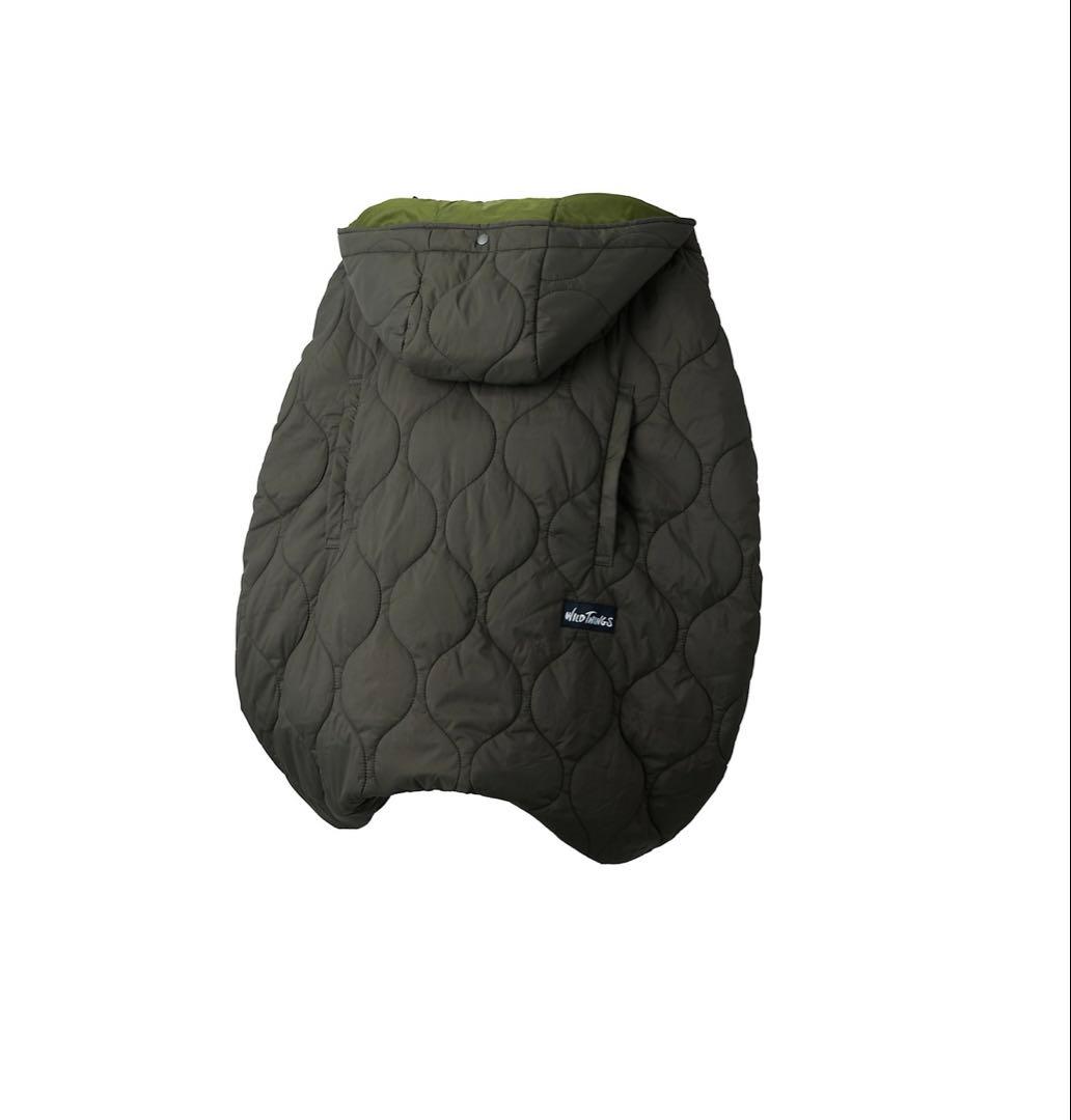 WILD THINGS キルティング防寒ケープ／モス