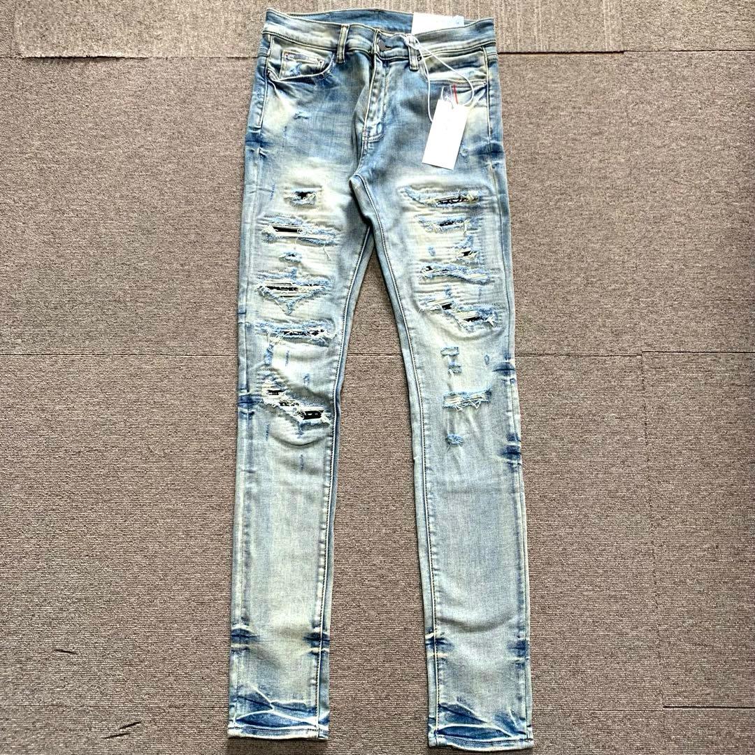 mnml ミニマル【新品未使用】ペイズリーストレッチスキニーデニム30インチ