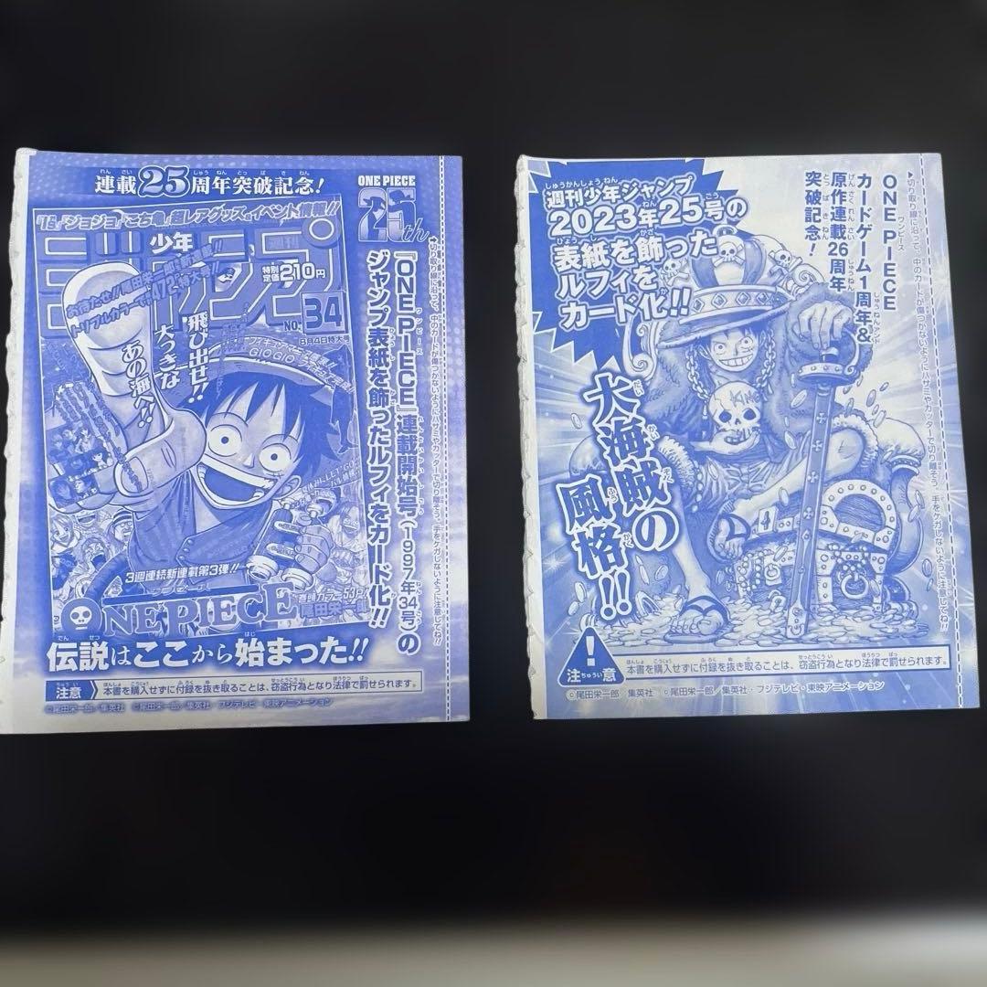 た*み様 週刊少年ジャンプ付録　ワンピースカード　2枚セット　未開封