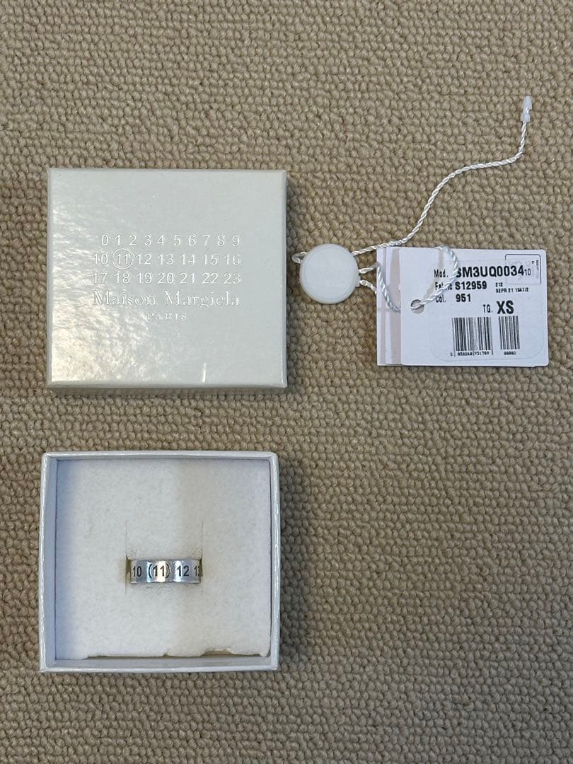 Maison Margiela ナンバリングリング シルバー サイズ9